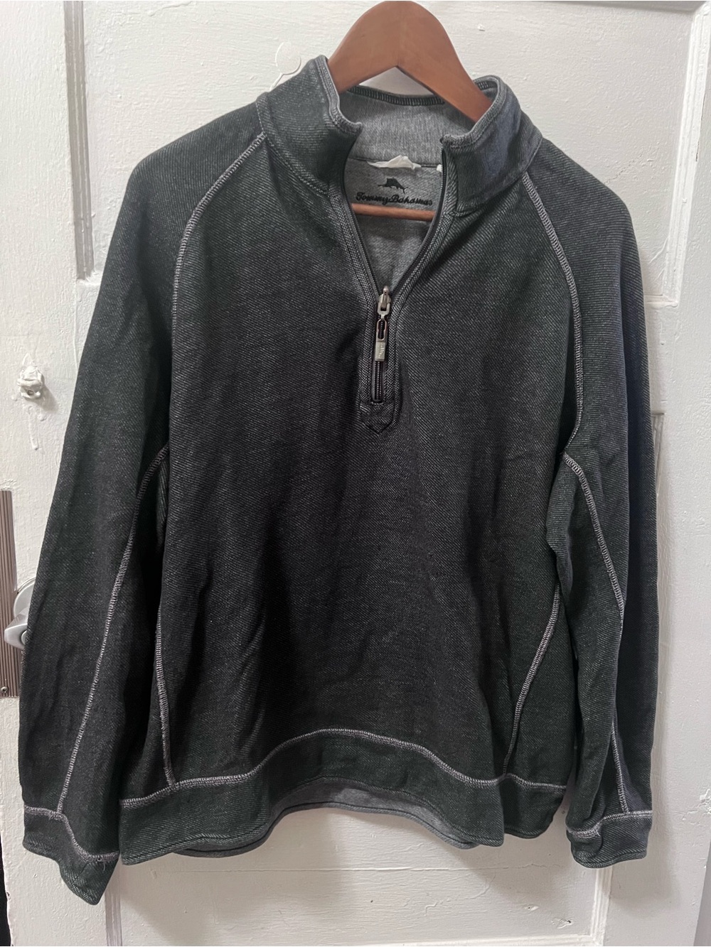 Tommy Bahama Men's Charcoal Half-Zip Sweatshirt